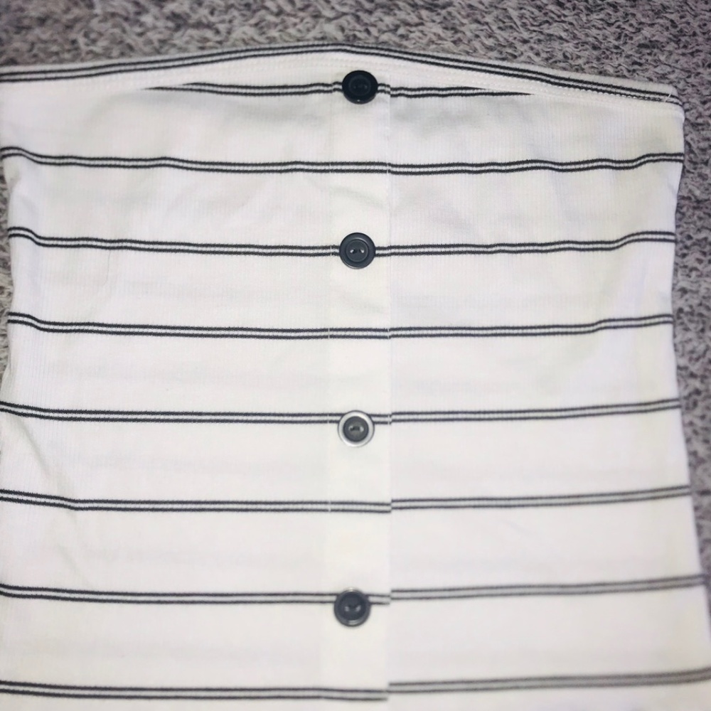 Stripped black/white tube top